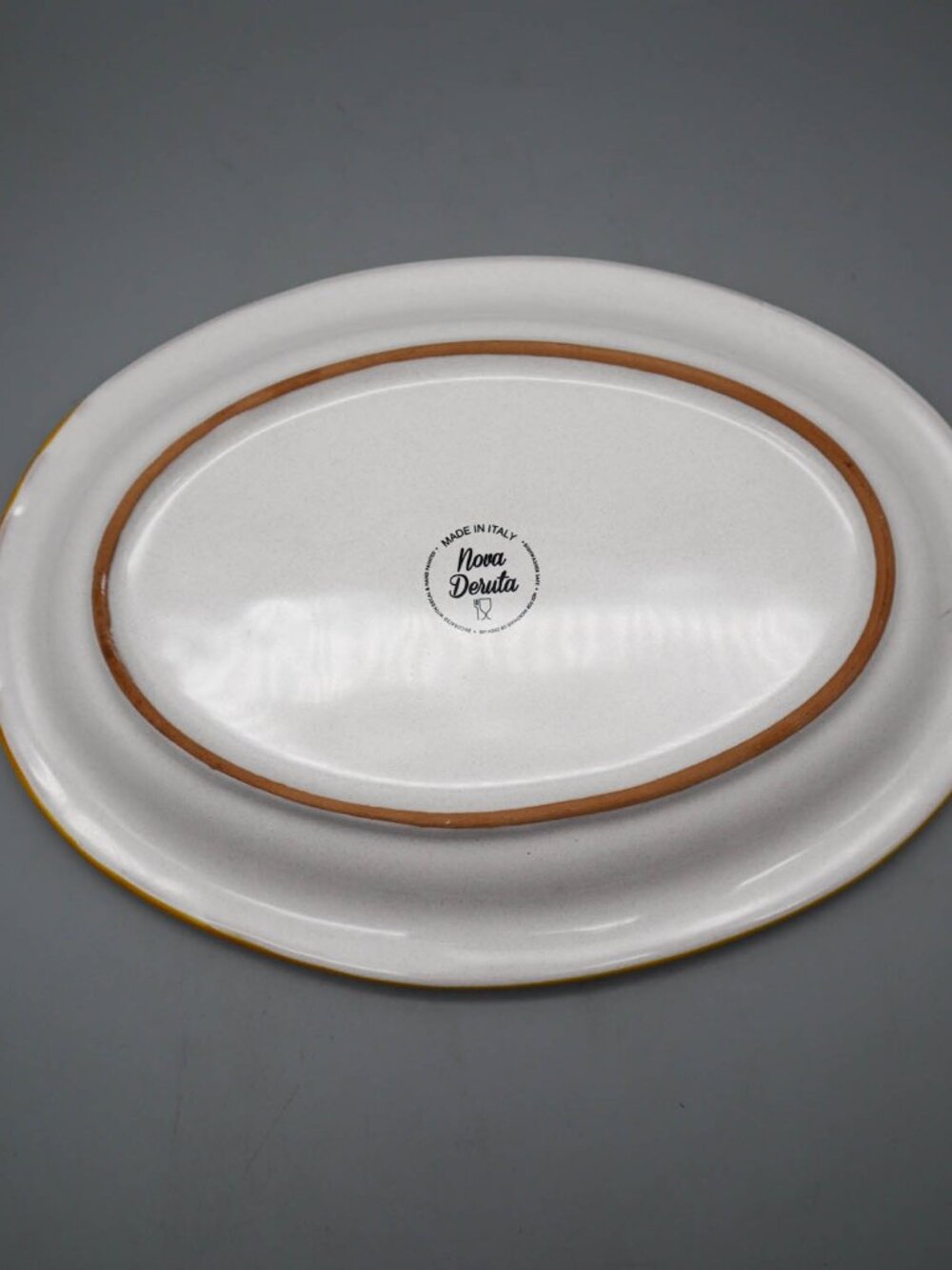 Nova Deruta Italian Art Pottery Serving Platter Dish Ricco Deruta Style 10"L - Picture 4 of 5